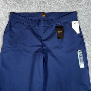 Lee Women Wide Leg Petite Cropped Pants Emperor Navy Size 20W Casual Formal